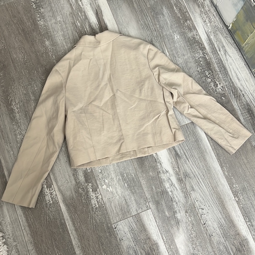Zara Girls Ecru Crop Blazer - Picture 5 of 7